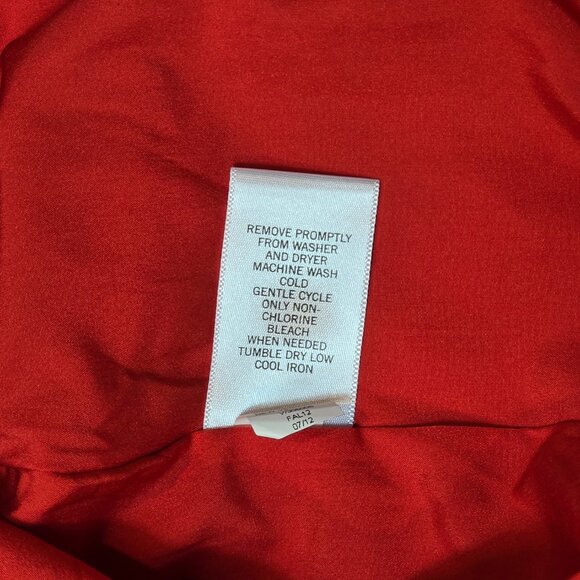 Banana Republic Orange-Red Pencil Skirt with White Stripe – Size 4 - Picture 6 of 6